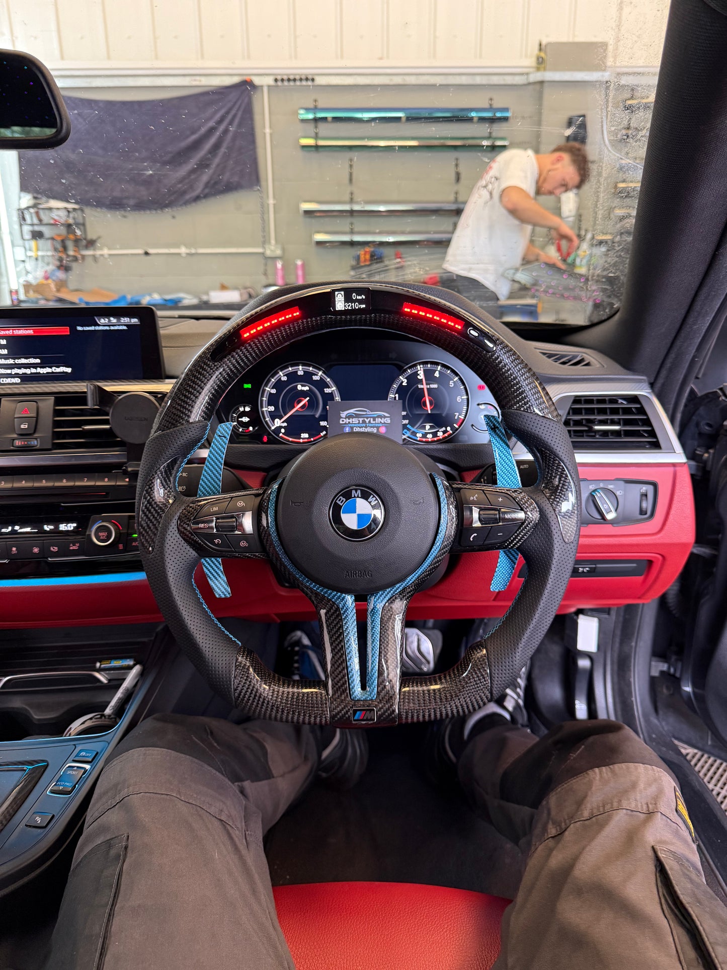 BMW F Series LED Carbon Fibre Steering Wheel