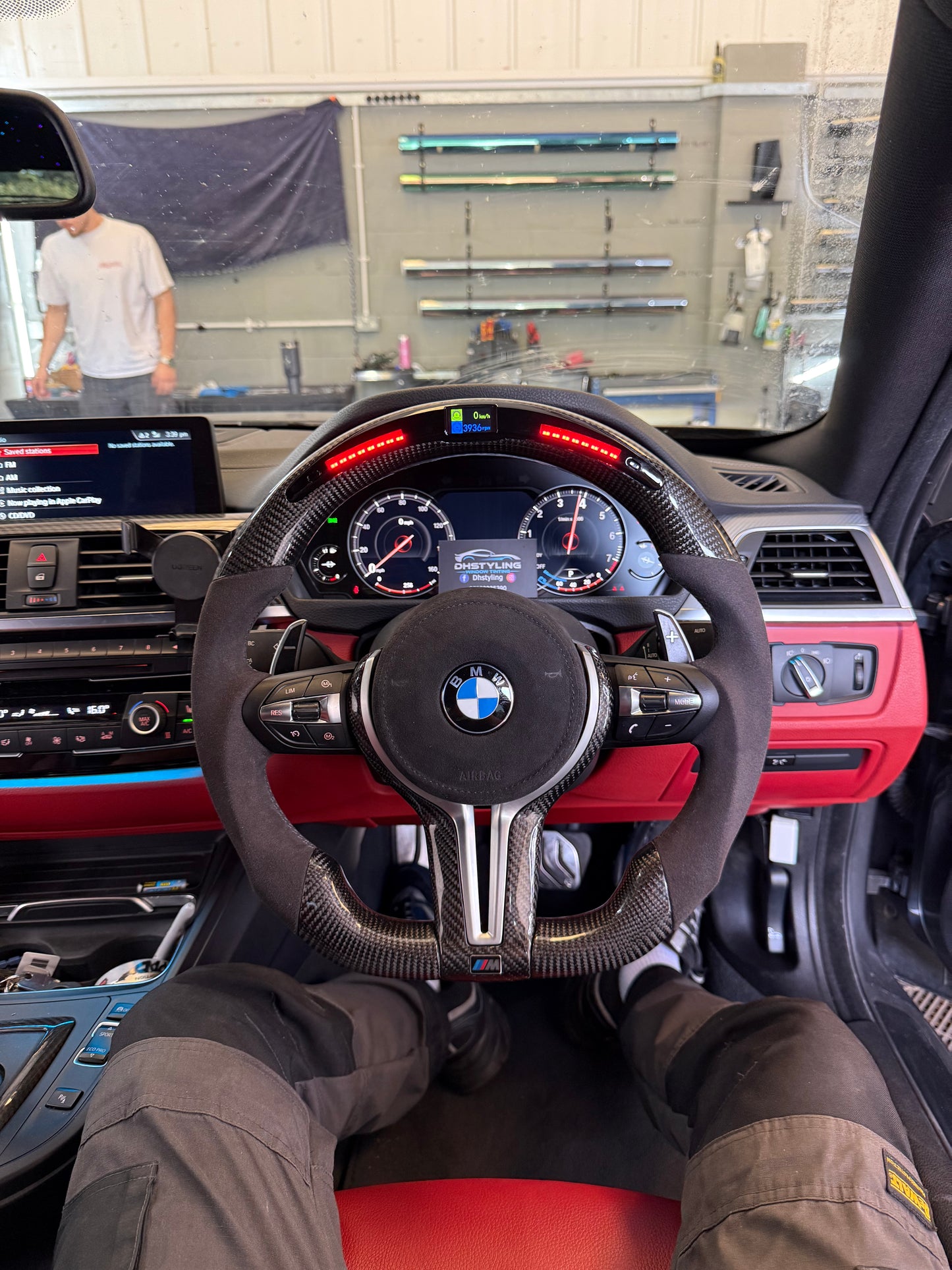 BMW F Series LED Carbon Fibre Steering Wheel