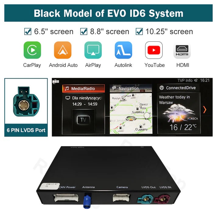 Wireless CarPlay for BMW 1 2 Series F20 F21 F22 F23 F45 2011-2020 NBT EVO with Mirror Link AirPlay Car Play Functions