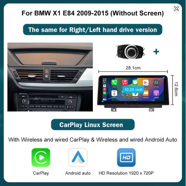 BMW X1 E84 2009-2015 CARPLAY SCREEN