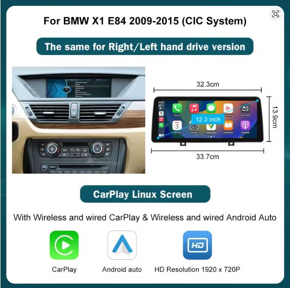 BMW X1 E84 2009-2015 CARPLAY SCREEN