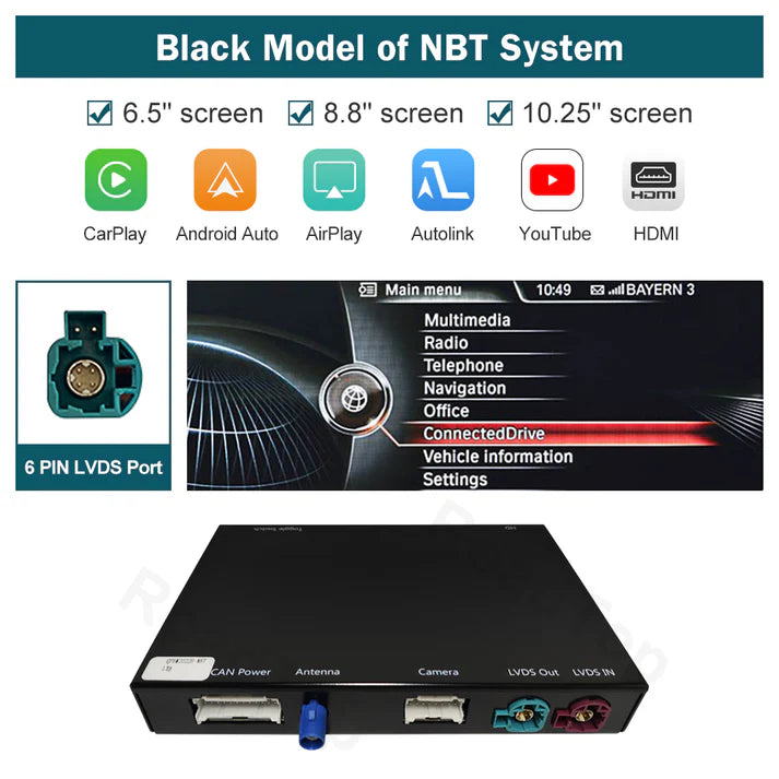 Wireless CarPlay for BMW 1 2 Series F20 F21 F22 F23 F45 2011-2020 NBT EVO with Mirror Link AirPlay Car Play Functions
