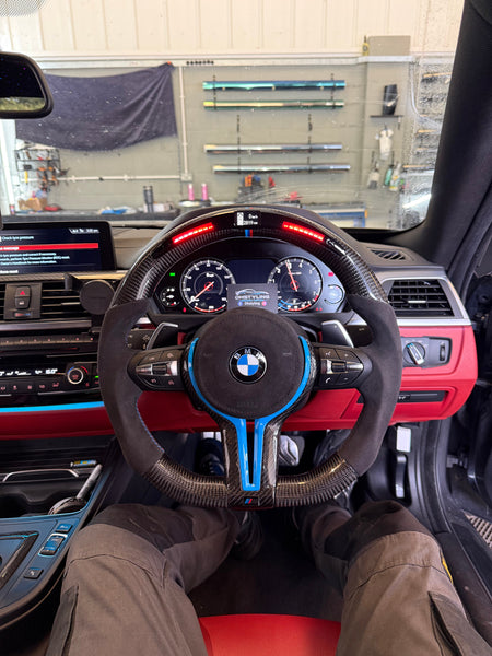 BMW F Series LED Carbon Fibre Steering Wheel