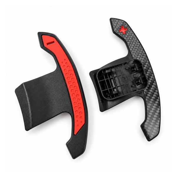 DHStyling BMW replacement steering wheel paddle shifters designed to replace the original gear shift paddles