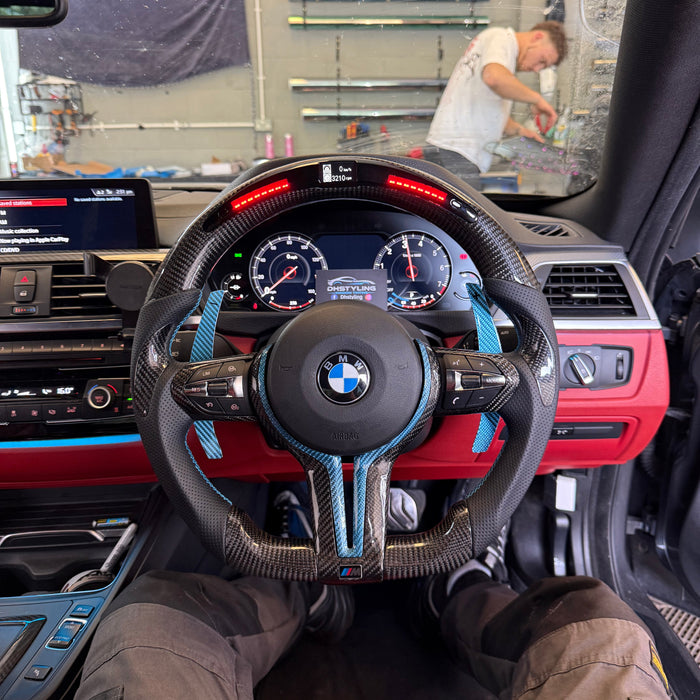 BMW F Series LED Carbon Fibre Steering Wheel