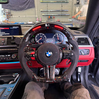 BMW F Series LED Forged Carbon Fibre Steering Wheel