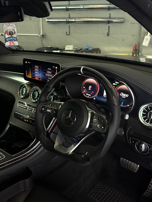 Mercedes Benz GLC/C-CLASS Custom Carbon Fibre Steering Wheel (2019+ Models)
