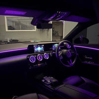 256-Colour RGB Car Ambient Lighting Kit – Universal LED Interior Acrylic Strip Lights with App Control, Music Sync & Hidden Symphony Atmosphere System