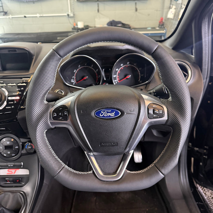 Ford Fiesta Mk7 / Mk7.5 Leather Custom Steering Wheel (2009-2017)
