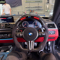 BMW F Series LED Carbon Fibre Steering Wheel