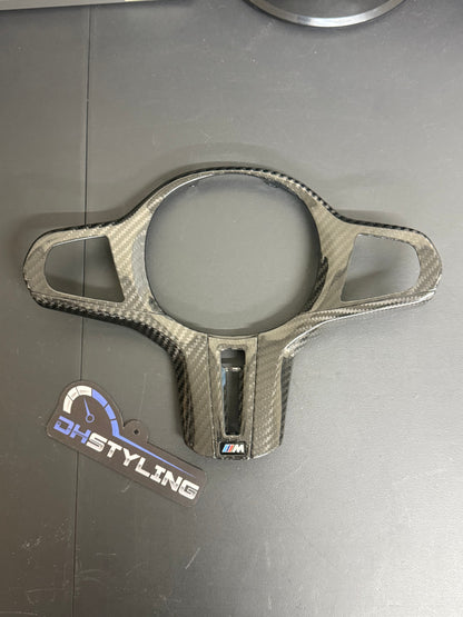 BMW G SERIES CARBON FIBRE STEERING WHEEL TRIM 5 6 7 SERIES G11 G12 G30 G31 G32 G33