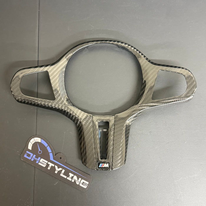 BMW G SERIES CARBON FIBRE STEERING WHEEL TRIM 3 4 Series Z4 M3 M4 G20 G22 G82