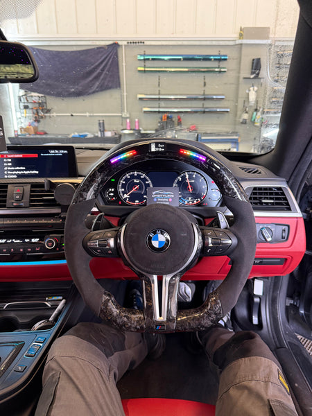 BMW F Series LED Forged Carbon Fibre Steering Wheel