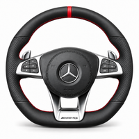 DHStyling made-to-order stitch-on steering wheel cover for matching Mercedes AMG GT, C63, CLA45, CLS63, E43, E63, GLC63, GLE63, GLS63, S63, S65, SLC43 and SL63 steering wheels within the listed 2014–2020 fitment years