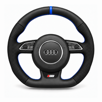 DHStyling made-to-order stitch-on steering wheel cover for the matching Audi steering wheel in compatible A, S, RS and Q models within the 2011–2018 fitment range
