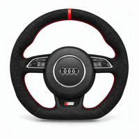 DHStyling made-to-order stitch-on steering wheel cover for the matching Audi steering wheel in compatible A, S, RS and Q models within the 2011–2018 fitment range