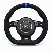 DHStyling made-to-order stitch-on steering wheel cover for the matching Audi steering wheel in compatible A, S, RS and Q models within the 2011–2018 fitment range