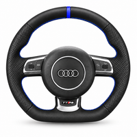 DHStyling stitch-on steering wheel cover for matching Audi A3 2008–2013, S3 2006–2013, TT 2006–2014, TTS 2008–2014, TT RS 2009–2014 and R8 2007–2010 steering wheels