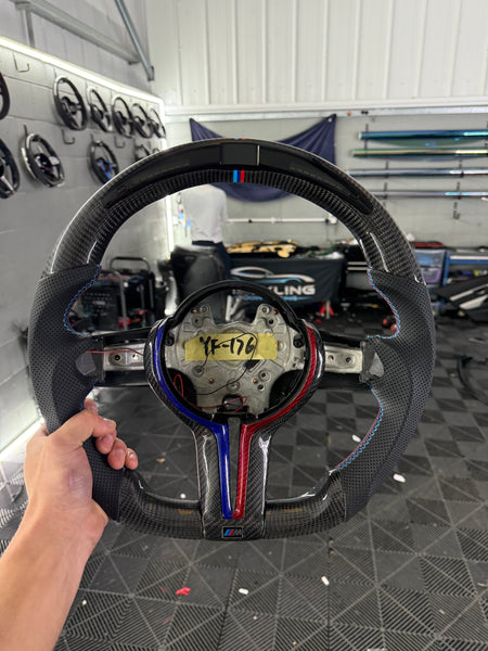 BMW F-Series Carbon Fibre LED Steering Wheel (Tri Colour)