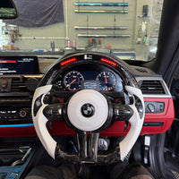 BMW F Series LED Forged Carbon Fibre Steering Wheel