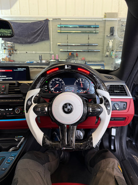 BMW F Series LED Forged Carbon Fibre Steering Wheel