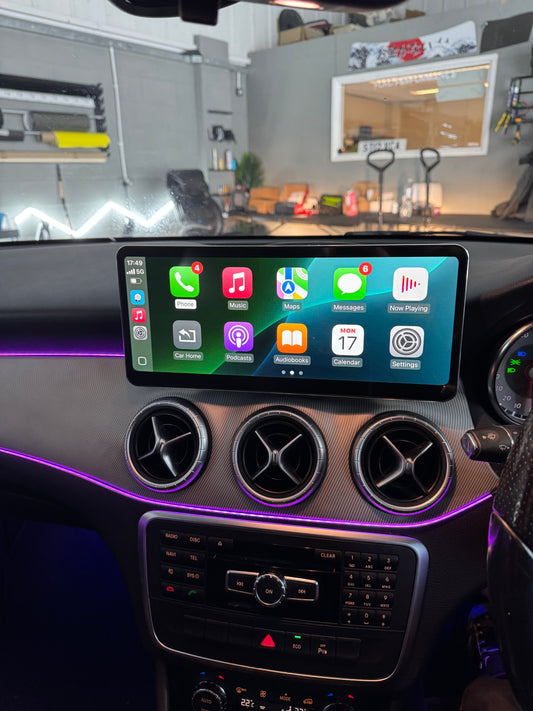 Wireless Apple CarPlay Android Auto Multimedia Display Screen for Mercedes-Benz A W176 B W246 CLA GLA Class 2013 to 2015