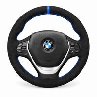 DHStyling stitch-on cover for the matching older shape BMW steering wheel in 1 Series 2011–2019, 2 Series 2014–2021, 3 Series 2012–2020 and 4 Series 2013–2021