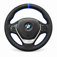 DHStyling stitch-on cover for the matching older shape BMW steering wheel in 1 Series 2011–2019, 2 Series 2014–2021, 3 Series 2012–2020 and 4 Series 2013–2021