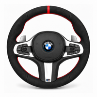 DHStyling made-to-order stitch-on steering wheel cover for the matching BMW G-Series-style steering wheel in compatible models from 2015–2026
