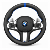 DHStyling made-to-order stitch-on steering wheel cover for the matching BMW G-Series-style steering wheel in compatible models from 2015–2026