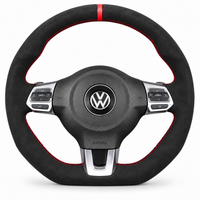 DHStyling stitch-on steering wheel cover for matching VW Golf MK6 GTI GTD R, Polo GTI R-Line, Scirocco, CC R-Line and Tiguan R-Line steering wheels within the listed 2009–2018 fitment years