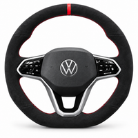 DHStyling made-to-order Volkswagen stitch-on steering wheel cover for matching Golf MK8, ID.3, ID.4, ID.7, Passat, Tiguan and T6.1 steering wheels within the listed 2019–2025 fitment years