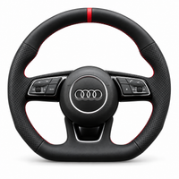 DHStyling made-to-order stitch-on steering wheel cover for matching Audi A3, A4, A5, Q2, S3, S4, S5 and RS4 steering wheels within the 2015–2022 fitment range