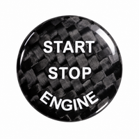 DHStyling real carbon fibre start/stop button cover in black or red for compatible BMW F-Series models 2009–2021