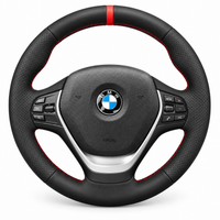DHStyling stitch-on cover for the matching older shape BMW steering wheel in 1 Series 2011–2019, 2 Series 2014–2021, 3 Series 2012–2020 and 4 Series 2013–2021