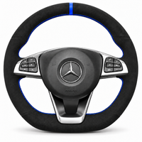 DHStyling stitch-on steering wheel cover for matching Mercedes C-Class, CLA, GLA 45 AMG, CLS, E-Class, GLC, GLE, S-Class, SLC and SL steering wheels within the listed 2015–2020 fitment years