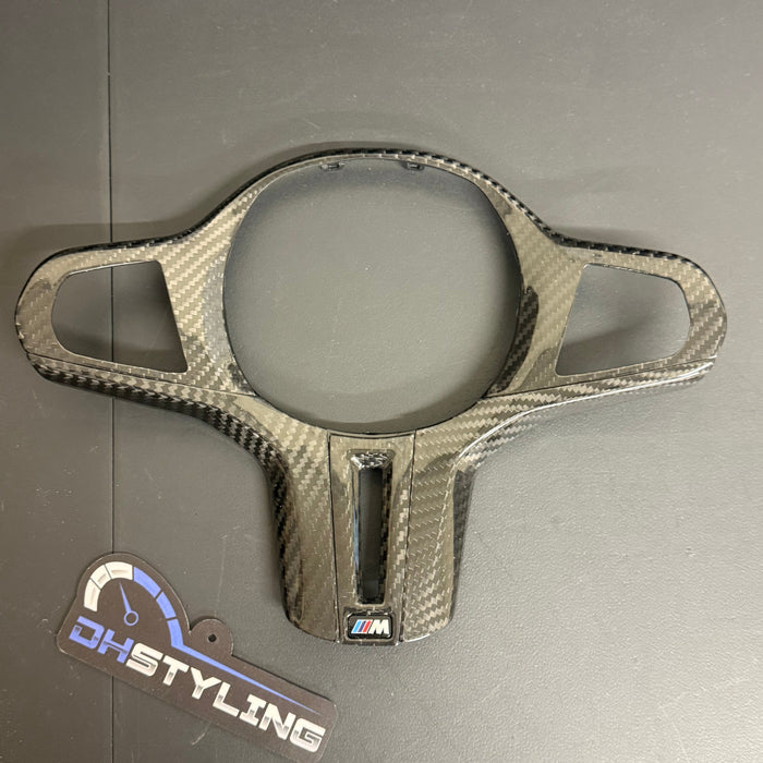 BMW G SERIES CARBON FIBRE STEERING WHEEL TRIM 5 6 7 SERIES G11 G12 G30 G31 G32 G33