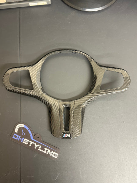 BMW G SERIES CARBON FIBRE STEERING WHEEL TRIM 3 4 Series Z4 M3 M4 G20 G22 G82