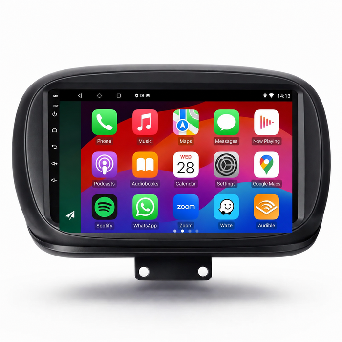 Fiat 500X 2014–2020 Android 15 touchscreen car stereo with Wireless Apple CarPlay and Android Auto
