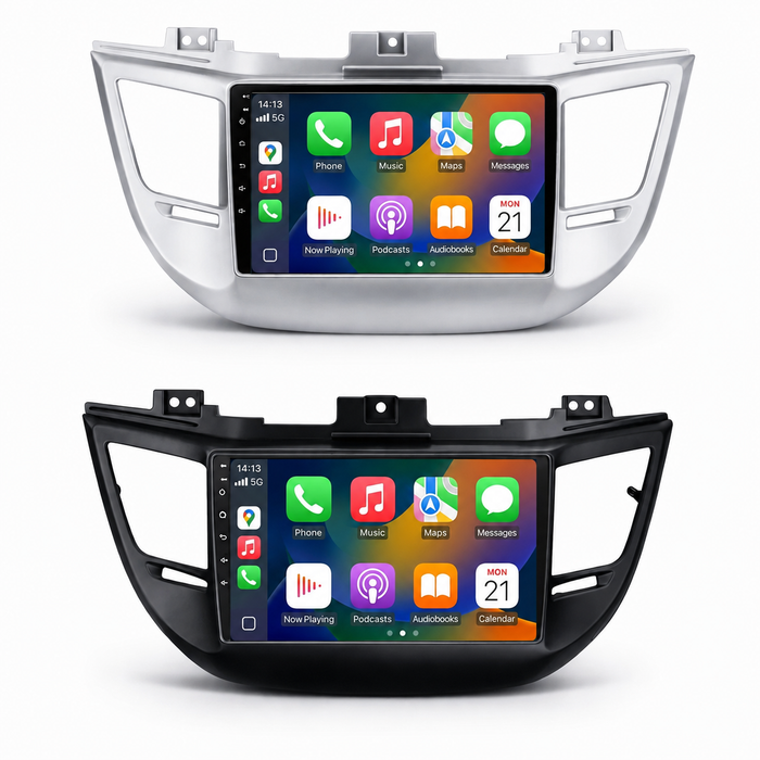 Hyundai ix35 and Tucson 2015–2018 Android 15 touchscreen car stereo with Wireless Apple CarPlay and Android Auto

