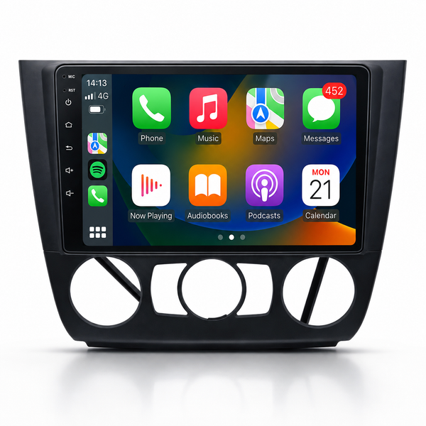 BMW 1 Series E81 E82 E87 E88 Android 15 Apple CarPlay Android Auto Head Unit