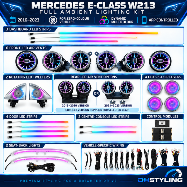Mercedes E-Class W213 Ambient Lighting Kit (2016–2020)