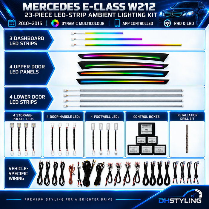 Mercedes E-Class Saloon W212 Ambient Lighting Kit (2010–2015)