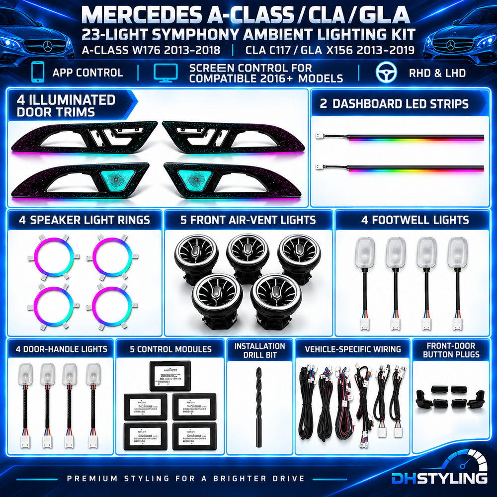 Mercedes A-Class CLA GLA Ambient Lighting Kit 2012 - 2018