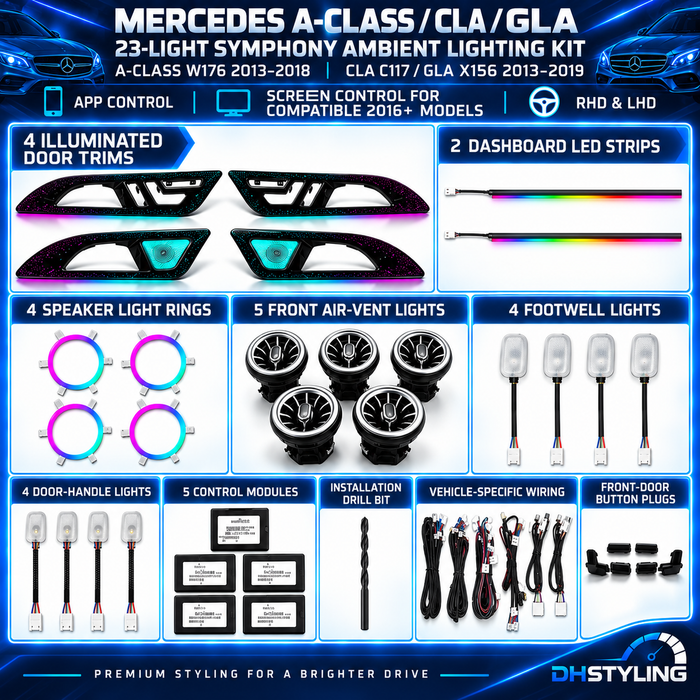 Mercedes A-Class CLA GLA Ambient Lighting Kit 2012 - 2018
