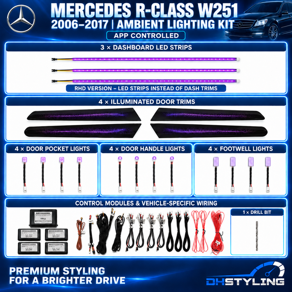 Mercedes R-Class W251 Ambient Lighting Kit (2006–2017)