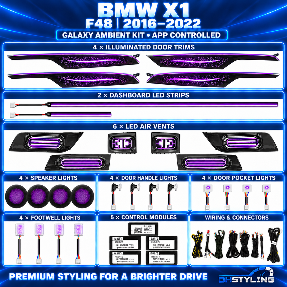 BMW X1 F48 Galaxy Ambient Lighting Kit (2016–2022)