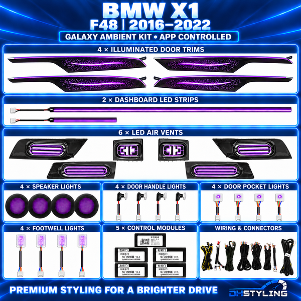 BMW X1 F48 Galaxy Ambient Lighting Kit (2016–2022)