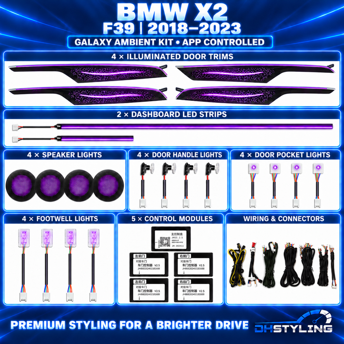 BMW X2 F39 Galaxy Ambient Lighting Kit (2018–2023)