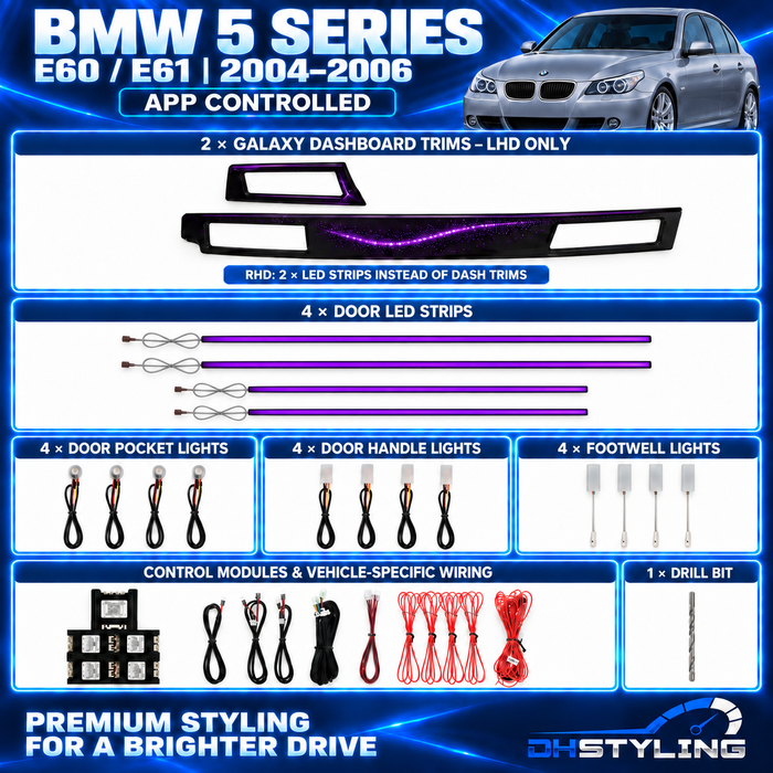 BMW 5 Series E60 E61 Ambient Lighting Kit (2004–2006)
